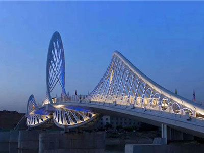 ภูมิทัศน์วิศวกรรมแสงสว่างสำหรับการเดินสะพานในพื้นที่ตะวันตกของ Fenghe Jinwan ใหม่
